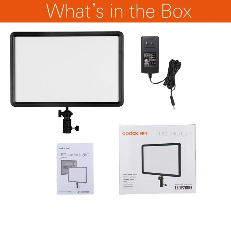 GODOX P260C Pro LED Bi-Color Video Light Panel Baru Bi-Color 2800-6500K