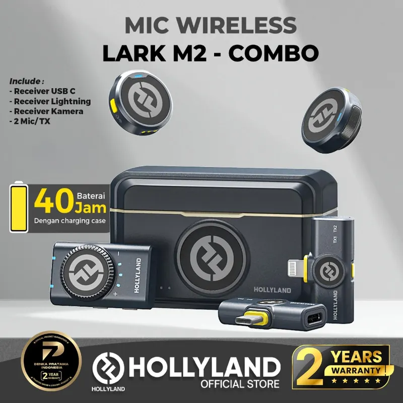 Hollyland Lark M2 Wireless Microphone Ai Noise Canceling