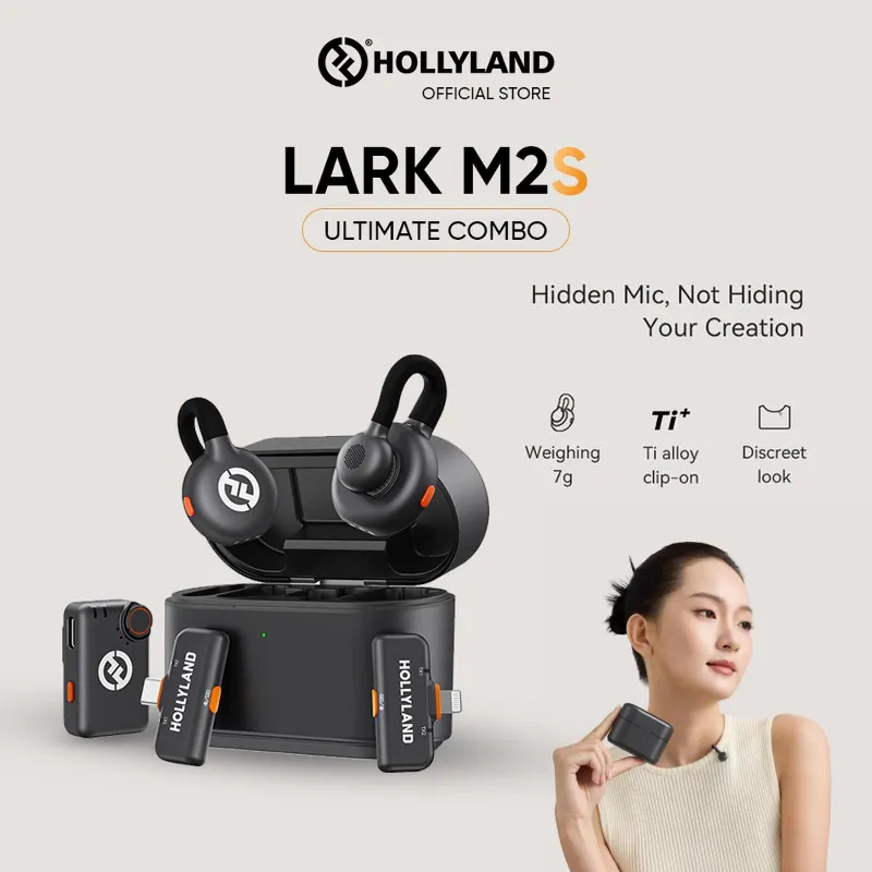 Hollyland Lark M2S Ultimate Combo Wireless Microphone All in One