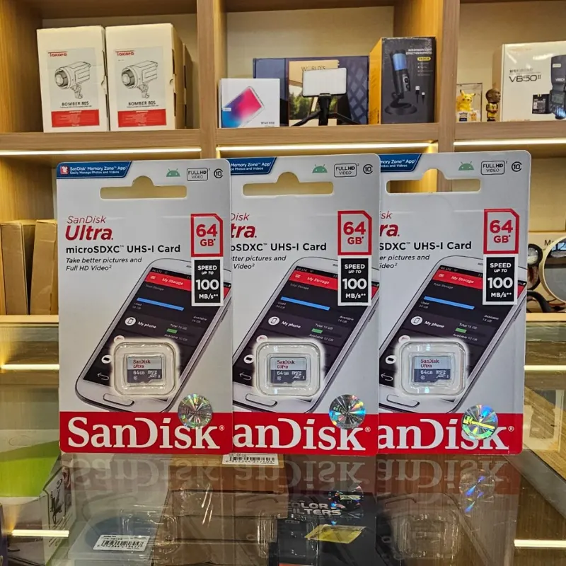 MEMORY MICRO SD SANDISK ULTRA CLASS 10 32GB 64GB 128GB