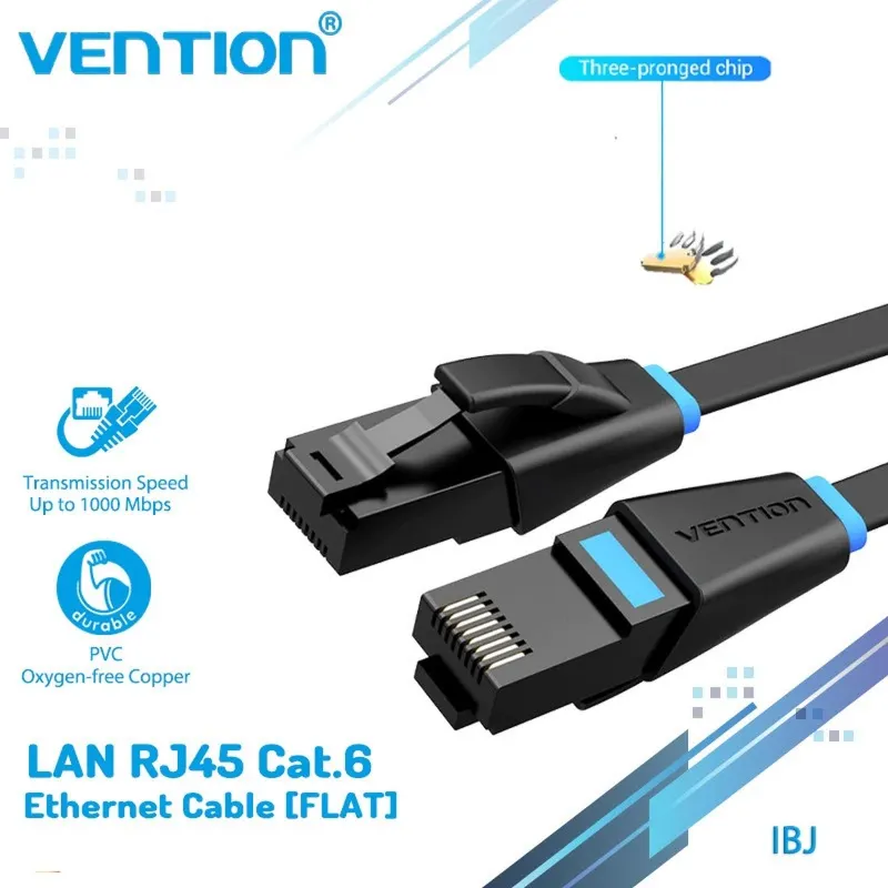 Vention Kabel Lan Cat6 Cat.6 UTP FLAT 5 M / 20 M / 30 M IBJB